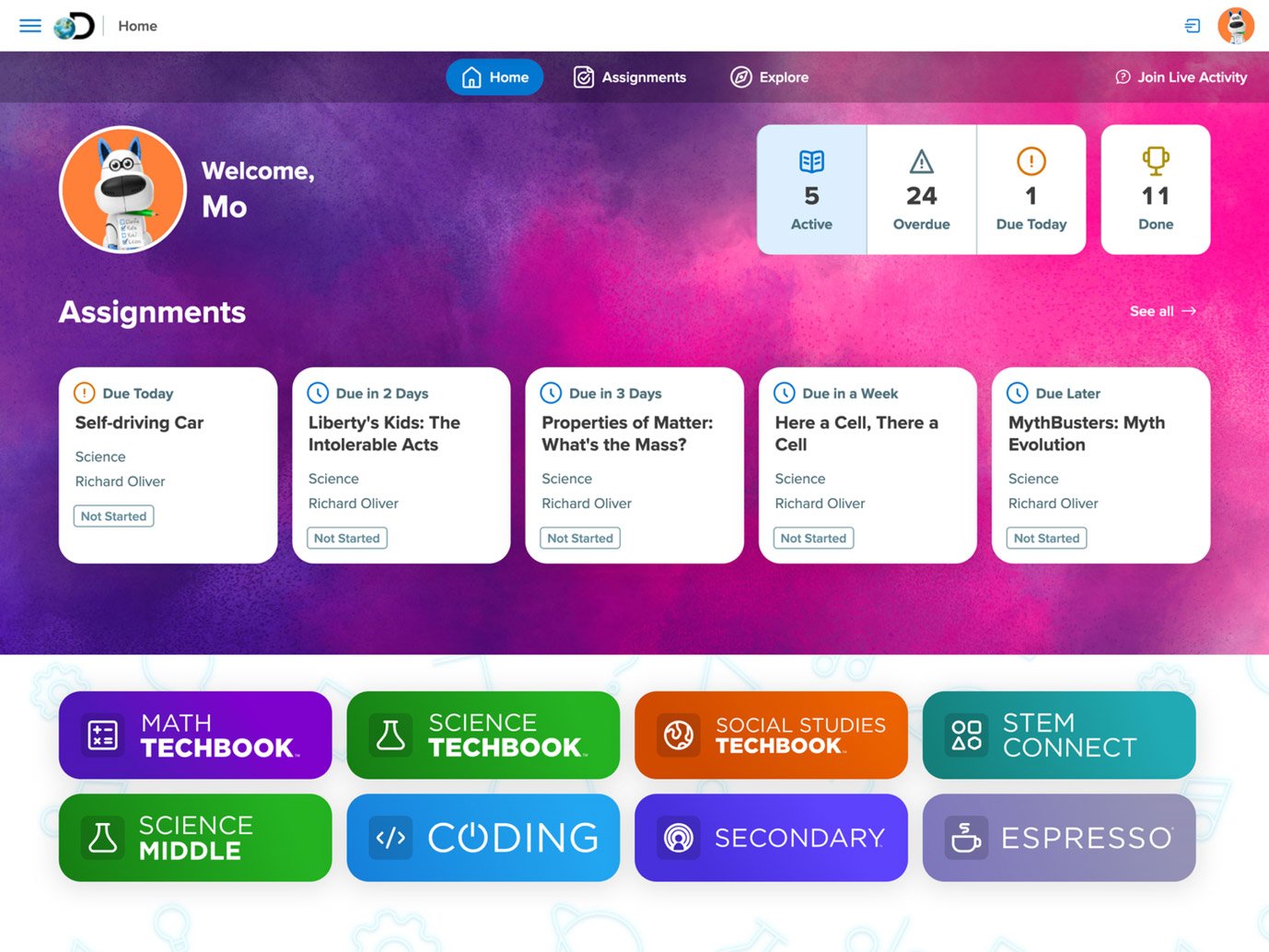 Screenshot of My Classroom