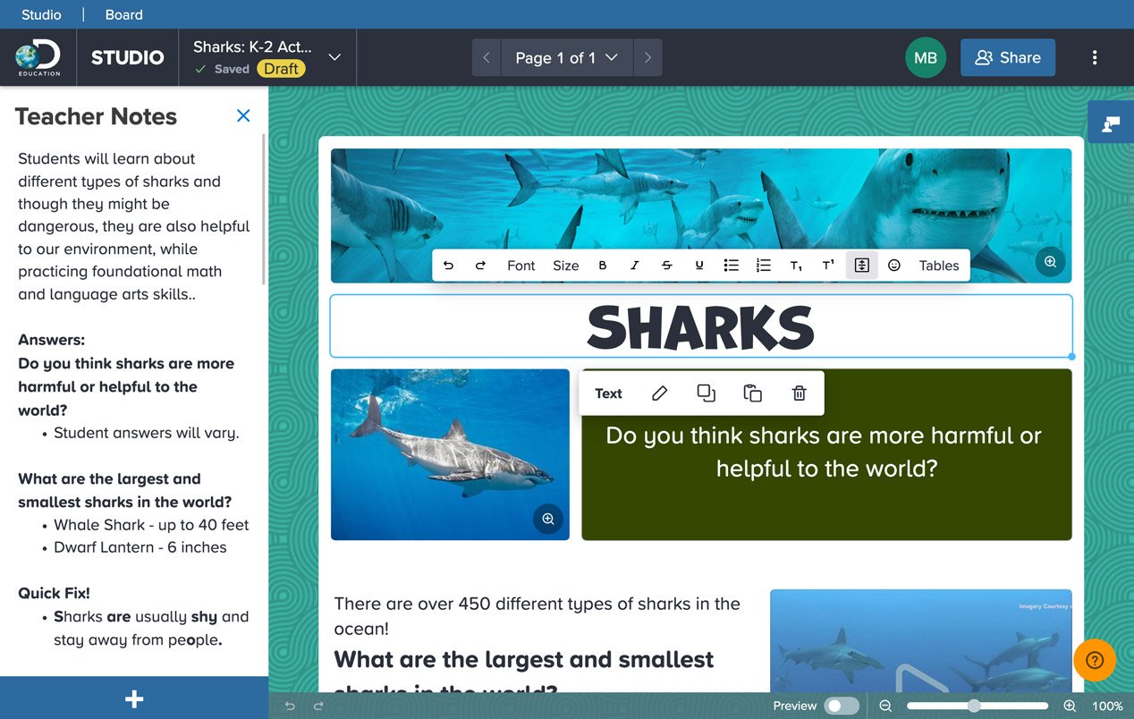 Screenshot of My Classroom